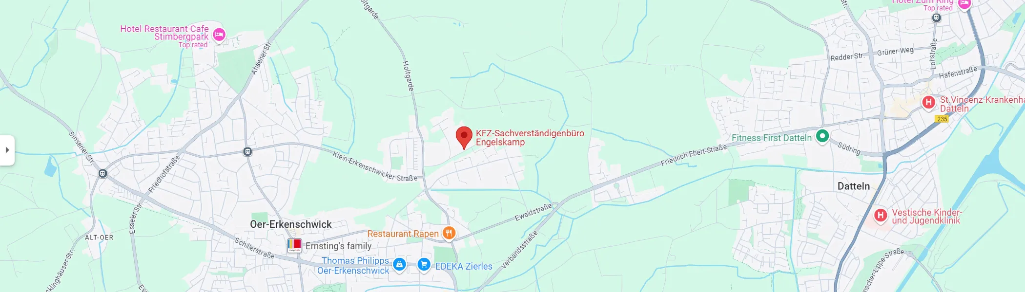 kfz Gutachter map